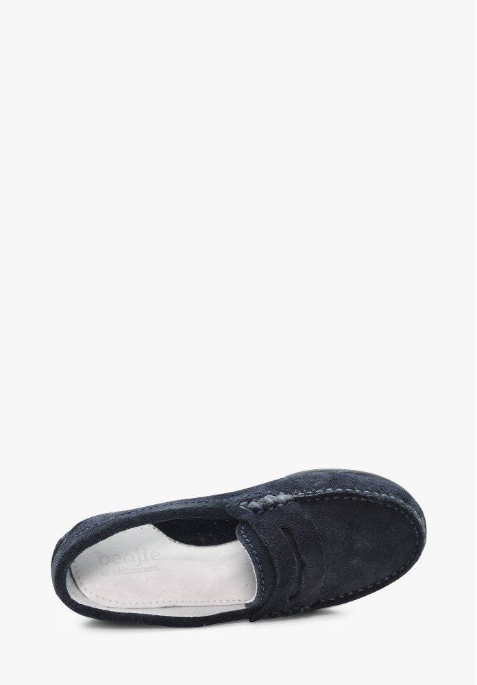 mocassin garçon bleu marine