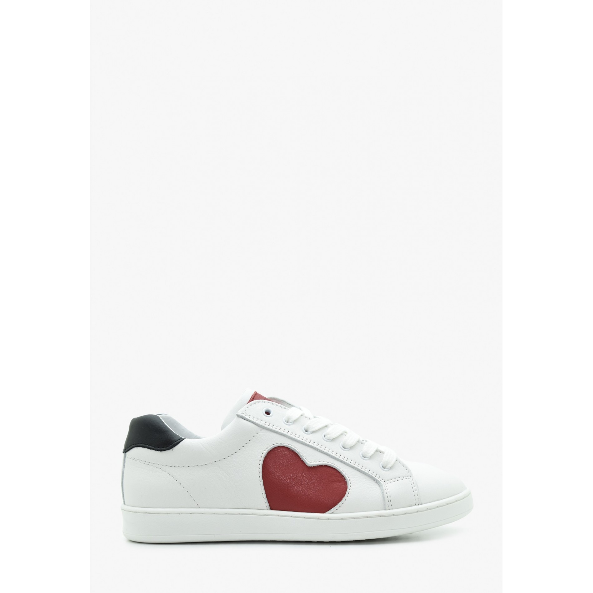 Bluche cœur lace White Red - Sneakers - Girl - Benjie